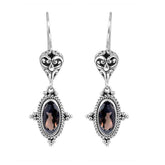 SE-2298-ST Sterling Silver Earring With Smokey Quartz Jewelry Bali Designs Inc
